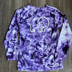 Ivory Ella purple and white tie dye shirt